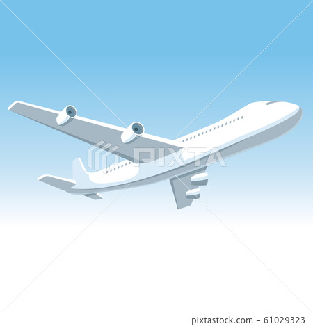 Illustration material | Airplane | Jumbo jet | Passenger aircraft Illustration material | Airplane | Jumbo jet | Passenger aircraft 61029323