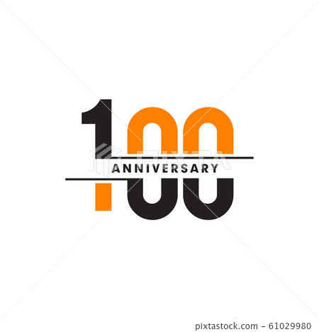 100th celebrating anniversary emblem logo design 61029980