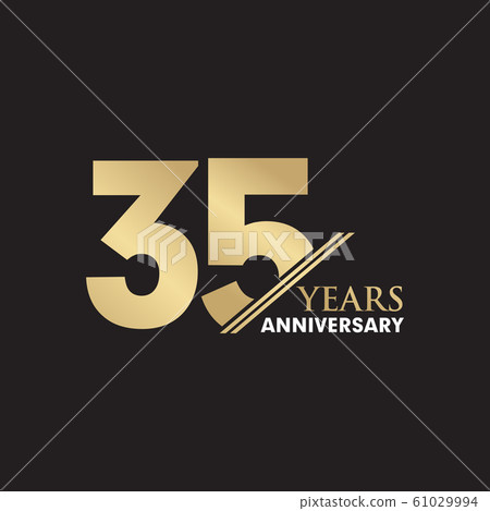 35th Year anniversary emblem logo design vector 35th Year anniversary emblem logo design vector 61029994