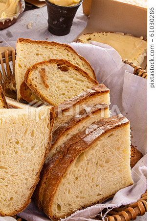 vertical photo bread slice fresh appetizing rustic 61030286