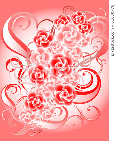 月季花,絲帶,花束 月季花,絲帶,花束 61030776
