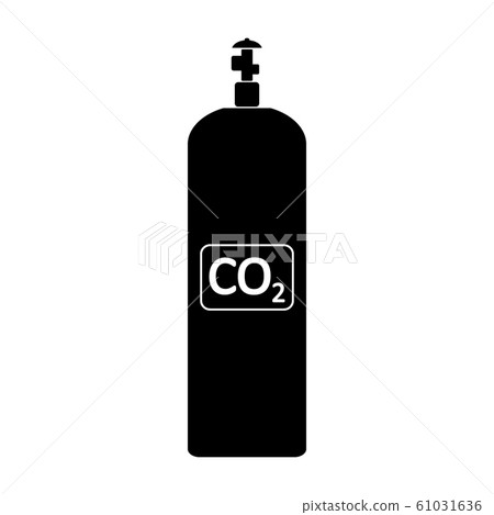 Carbon dioxide gas cylinde icon. Carbon dioxide gas cylinde icon. 61031636