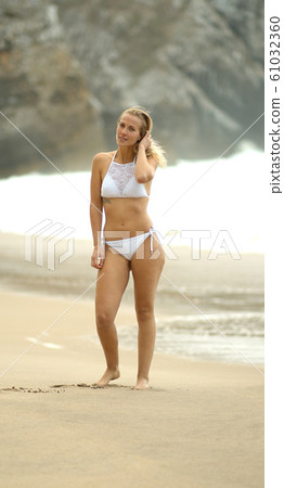 Summer vacation at the beach - typical view 61032360