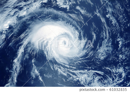 Hurricane from space. The atmospheric cyclone. 61032835