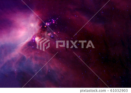 Cosmic nebula, deep space. In pink, with stars. Cosmic nebula, deep space. In pink, with stars. 61032903