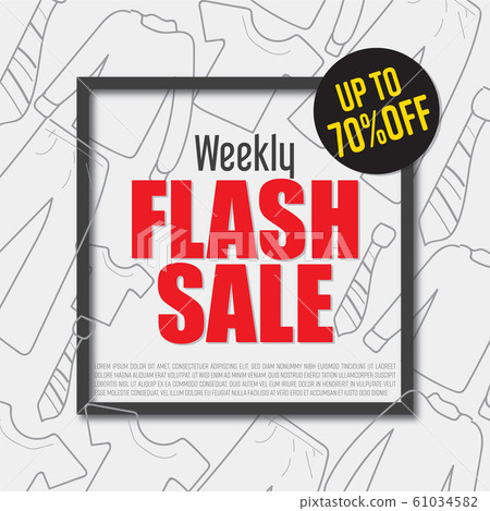 Flash Sale Clothing Promotion Banner Template 61034582