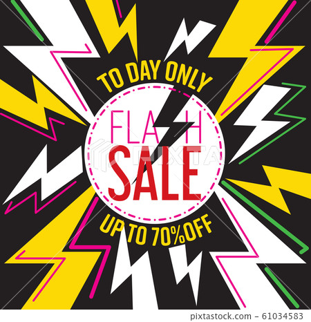 Flash Sale Promotion Banner Template Design Vector 61034583