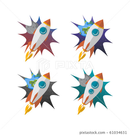 space travel rocket ship science vector art space travel rocket ship science vector art 61034631