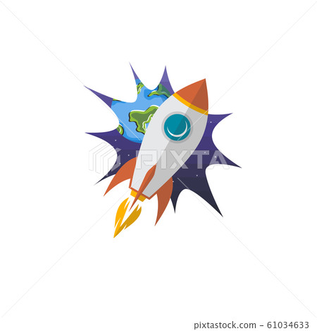 space travel rocket ship science vector art 61034633