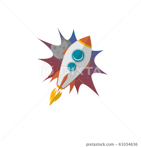 space travel rocket ship science vector art 61034636