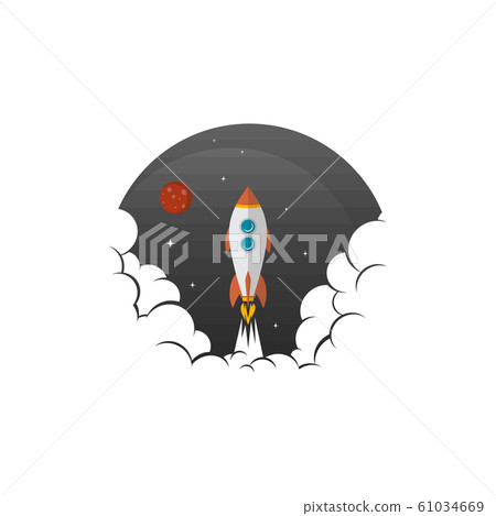 rocket ship launch space travel theme vector rocket ship launch space travel theme vector 61034669