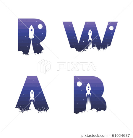 rocket ship launch space travel sign badge label rocket ship launch space travel sign badge label 61034687