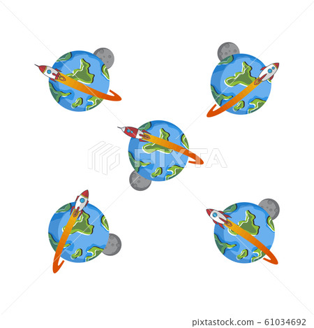 rocket ship launch space travel sign badge label rocket ship launch space travel sign badge label 61034692