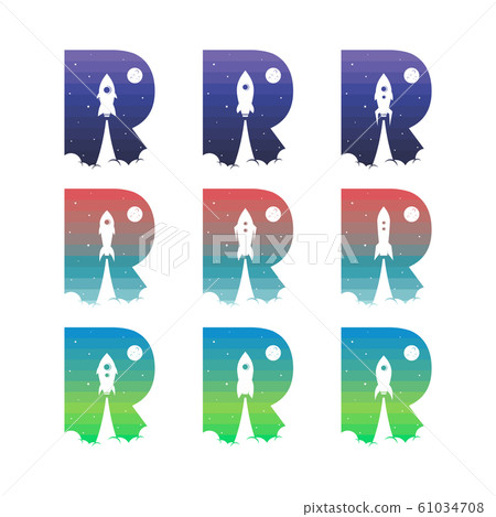 rocket ship launch space travel alphabet initial rocket ship launch space travel alphabet initial 61034708