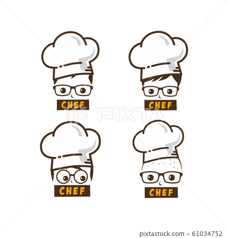 male master chef character cartoon art logo icon male master chef character cartoon art logo icon 61034752