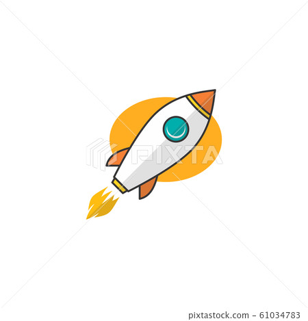 rocket ship launch space travel theme vector 61034783
