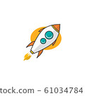 rocket ship launch space travel theme vector 61034784