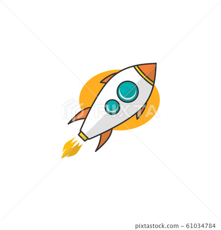 rocket ship launch space travel theme vector 61034784