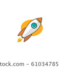 rocket ship launch space travel theme vector 61034785