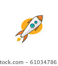 rocket ship launch space travel theme vector 61034786