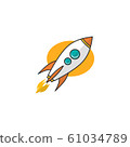 rocket ship launch space travel theme vector 61034789