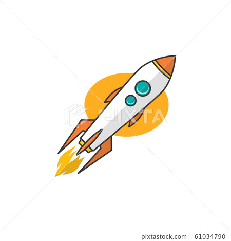 rocket ship launch space travel theme vector 61034790