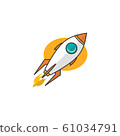 rocket ship launch space travel theme vector 61034791