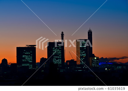 Evening scenery of Saitama Shintoshin Evening scenery of Saitama Shintoshin 61035619