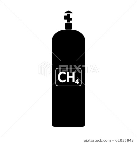 Methane gas cylinde icon. 61035942