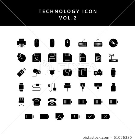 technology glyph style  icon set vol2 technology glyph style  icon set vol2 61036380