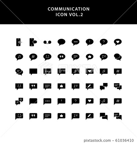 communication glyph style icon set communication glyph style icon set 61036410