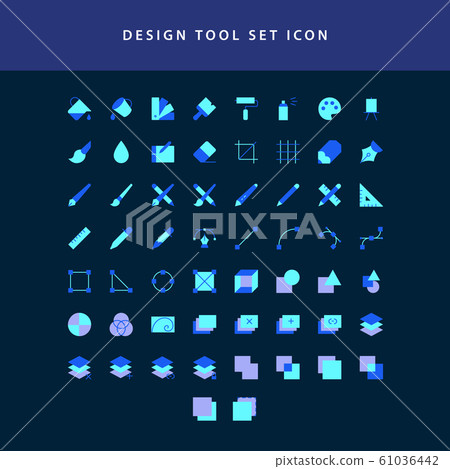 vector illustration icons set of graphic designer - Stock Illustration ...
