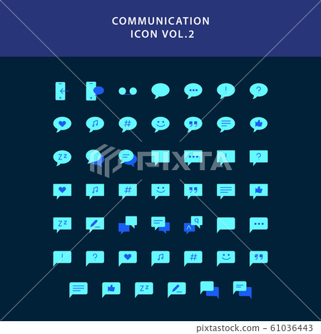 communication flat style design icon set 61036443