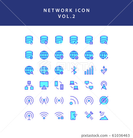 Cloud computing network filled outline icon set-插圖素材 [61036463] - PIXTA圖庫