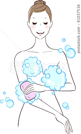 Women washing their bodies - Stock Illustration [61037516] - PIXTA