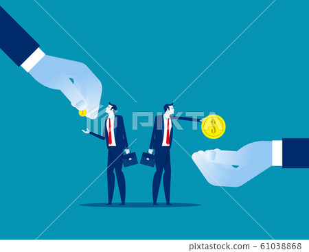 Salaries are less than expenses. Concept business Salaries are less than expenses. Concept business 61038868