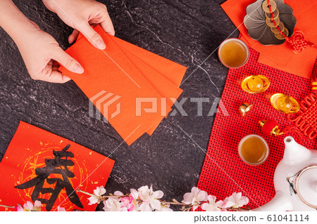 Chinese New Year Chinese New Year Red Envelope Top View Chinese new year red envelope 61041114