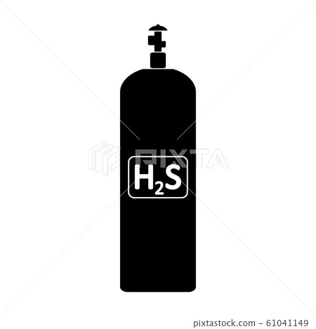 Hydrogen sulfide gas cylinde icon. - Stock Illustration [61041149] - PIXTA