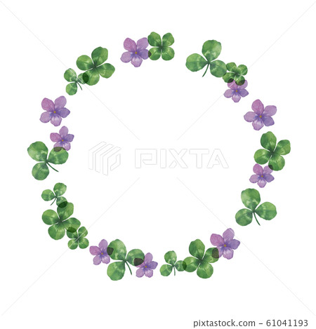 Clover and violet frame 61041193