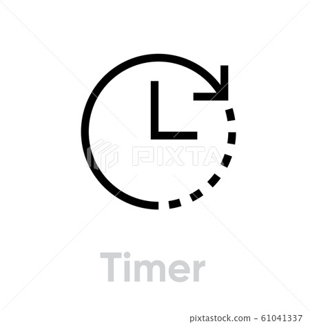 Timer Abstract Pictogram icon Timer Abstract Pictogram icon 61041337