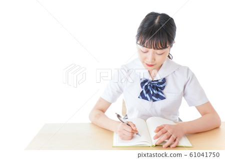 Young female student taking classes 61041750