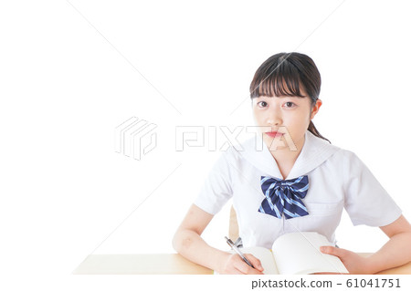 Young female student taking classes 61041751