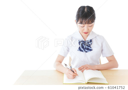Young female student taking classes 61041752