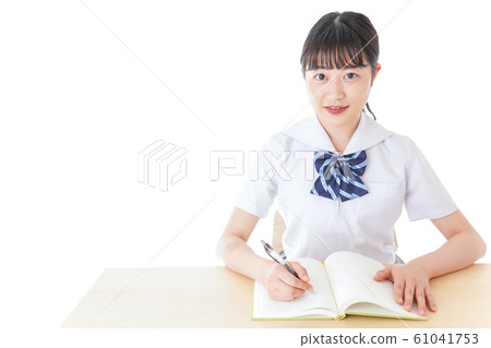Young female student taking classes 61041753