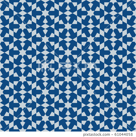 Classic Blue Moorish seamless ornament 61044058