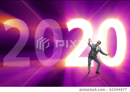 Businessman and concept of new year 2020 Businessman and concept of new year 2020 61044977