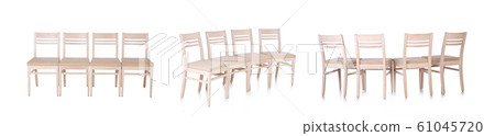 Set of chairs isolated on white 61045720