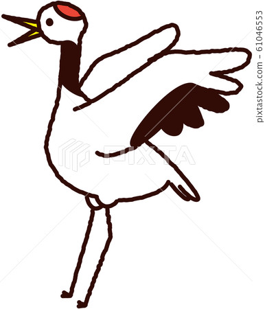 Crane with spread wings 61046553