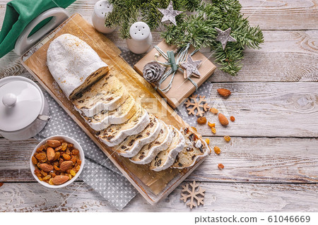 Top view Christmas stollen Top view Christmas stollen 61046669