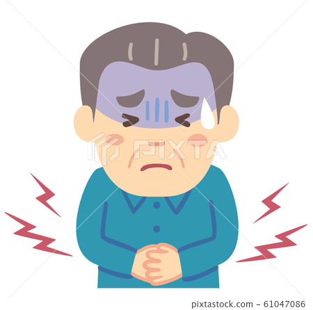 老人stomachache 61047086